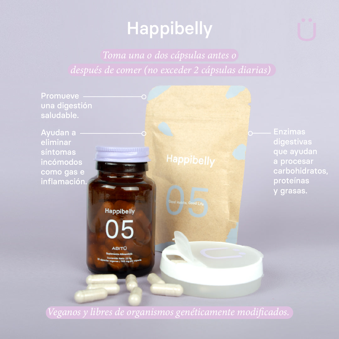 Happibelly: enzimas digestivas para decirle adiós a la inflamación